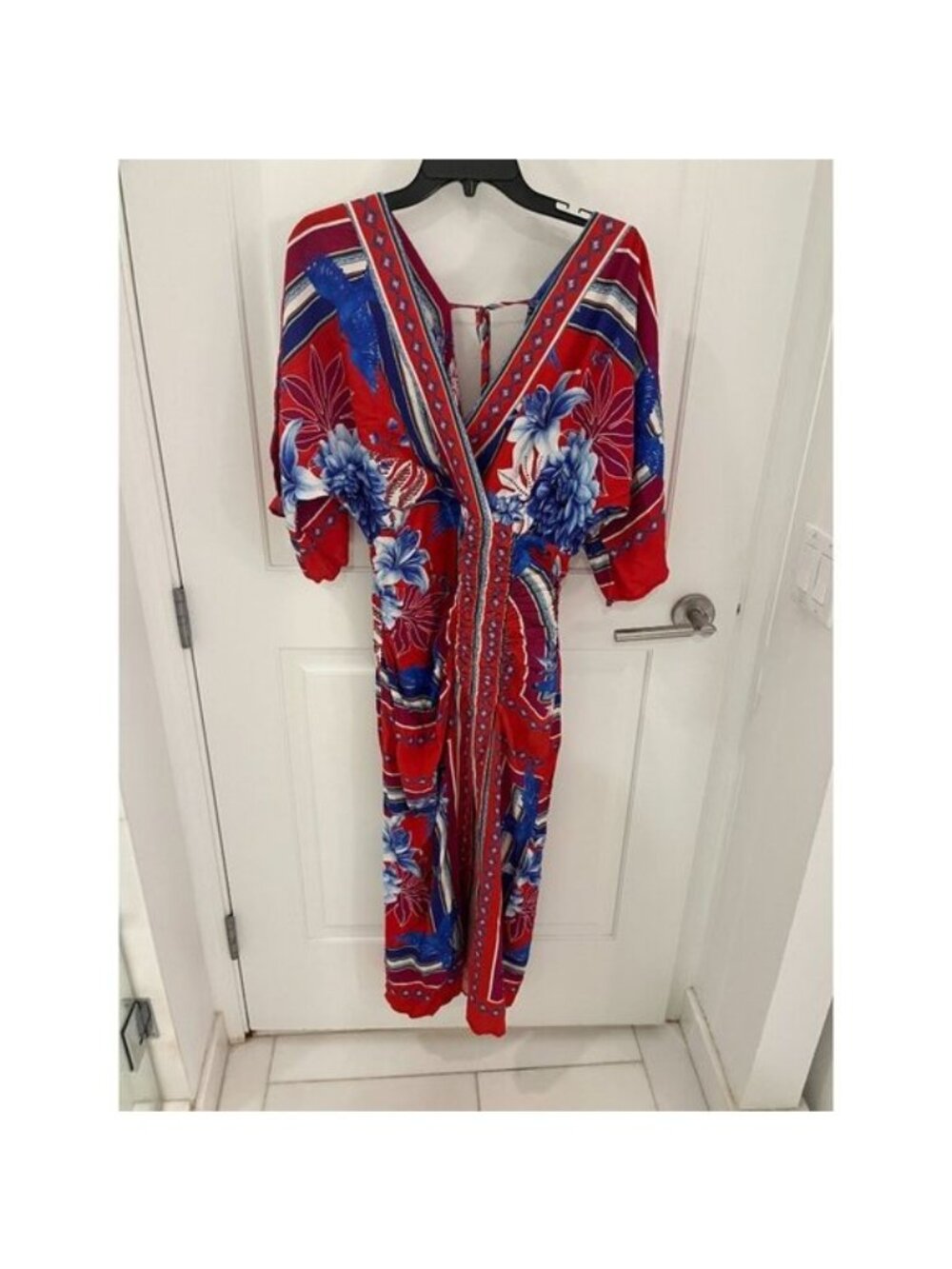 NWOT Farm Rio Macaw Printed Midi Kimono Style Scarf Dress Coverup MEDIUM